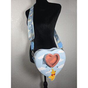 Loungefly Winnie the Pooh & Friends Floating Balloons Heart Crossbody Bag